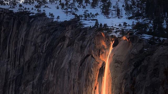 ‘Firefall’ back and glowing at Yosemite National Park