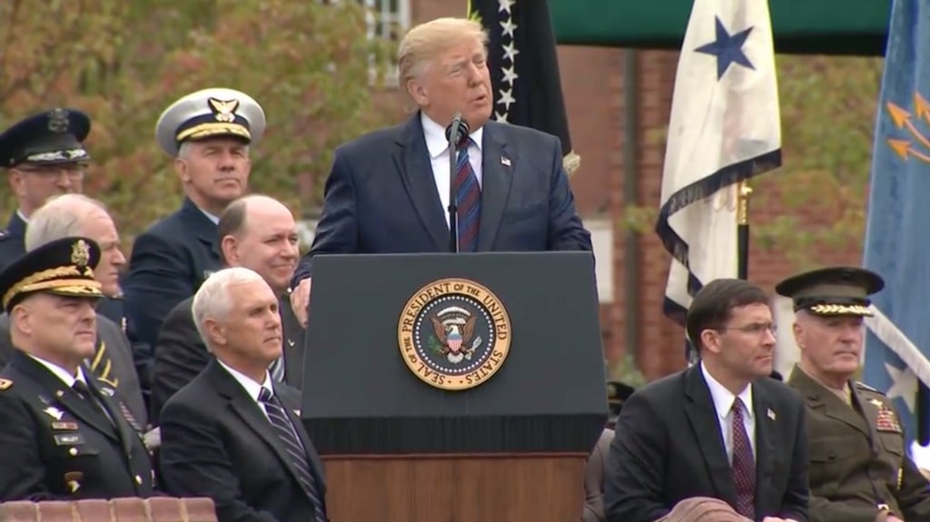 Trump speaks at DoD welcome ceremony