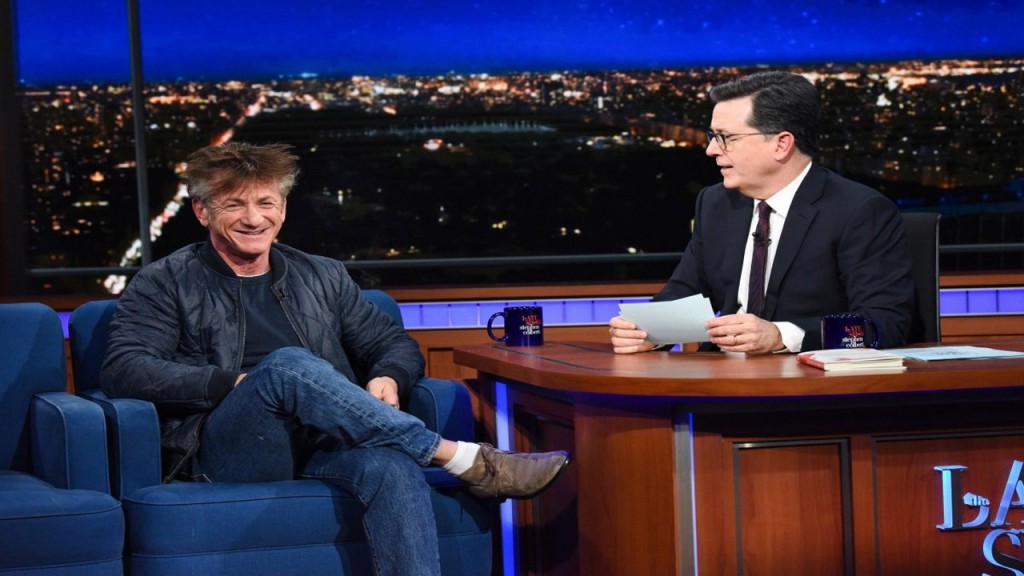 Sean Penn’s smoking Colbert interview