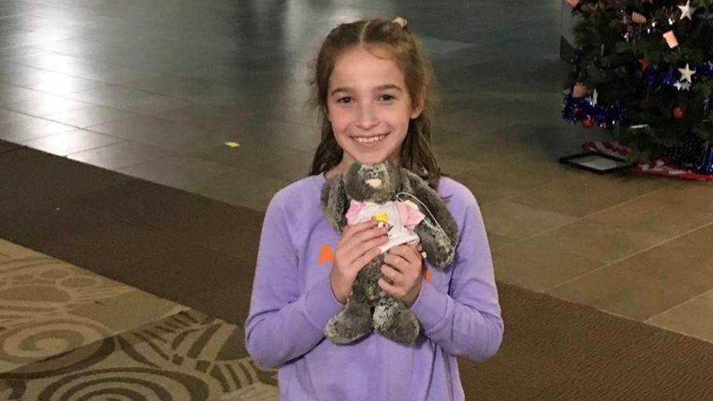Social media helps reunite girl with lost stuffed bunny