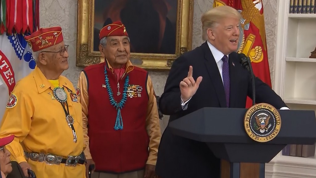 At a Navajo veterans’ event, Trump makes ‘Pocahontas’ crack