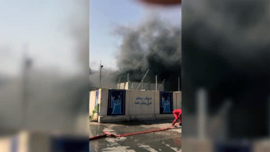 Fire breaks out at Baghdad warehouse