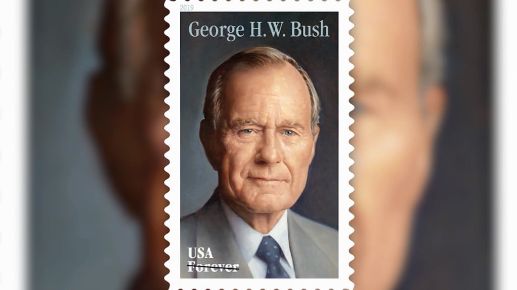 US Postal Service reveals new stamp honoring President George H.W. Bush