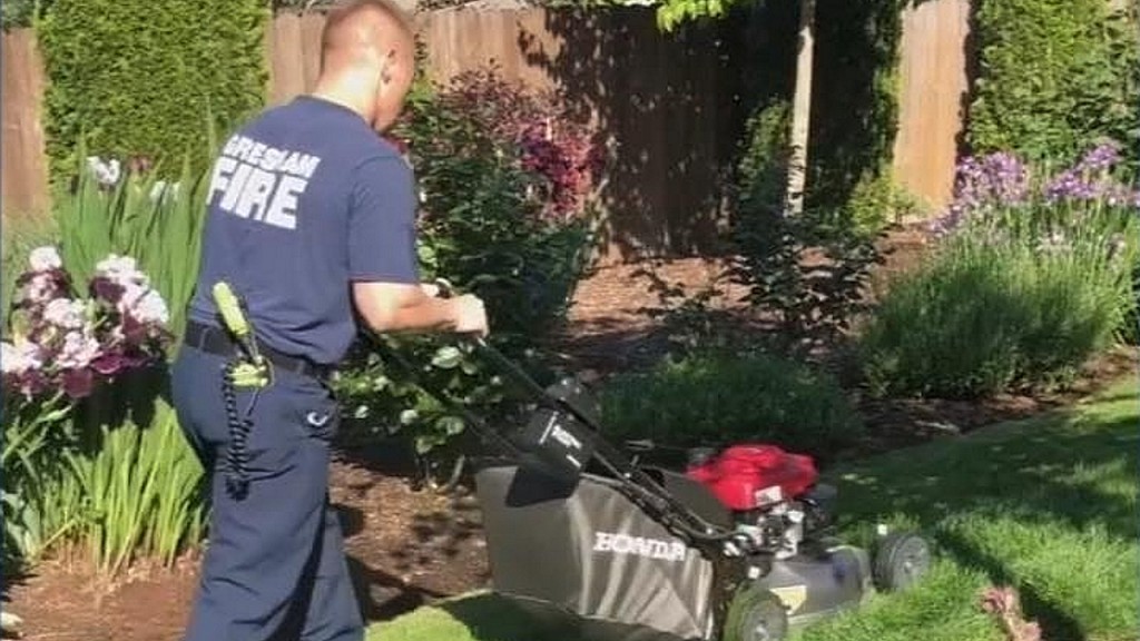 Man collapses mowing lawn, firefighters finish job