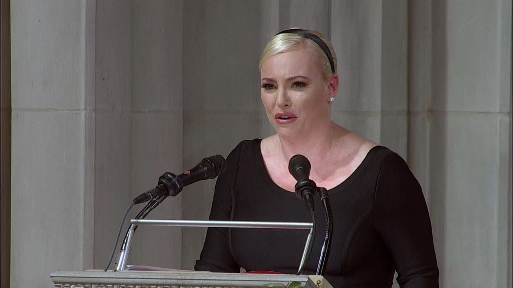 Meghan McCain contrasts father’s legacy with Trump’s ‘cheap rhetoric’
