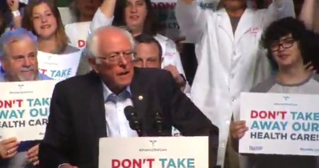 Sanders rises, Trump recedes, as health care fight heats up