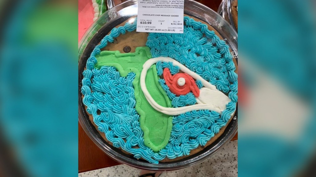 Florida supermarket put Dorian’s path on a cookie cake