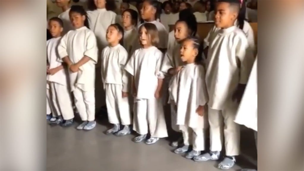 North and Saint West sing at Kanye’s Sunday service