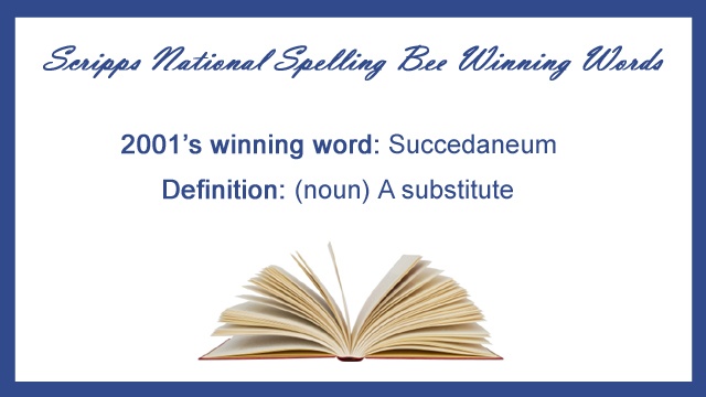 Winning words from National Spelling Bee