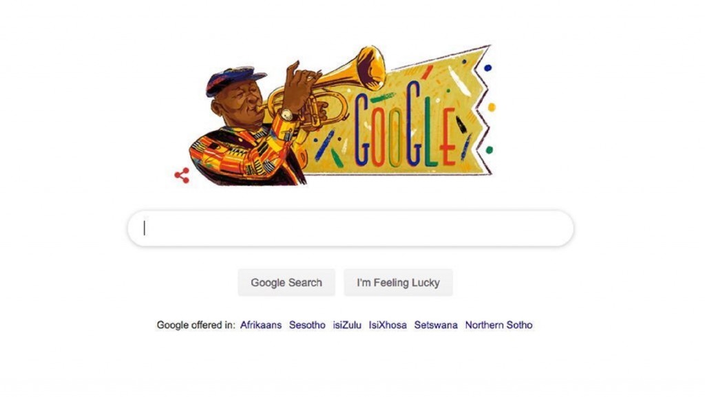 Google Doodle honors Hugh Masekela