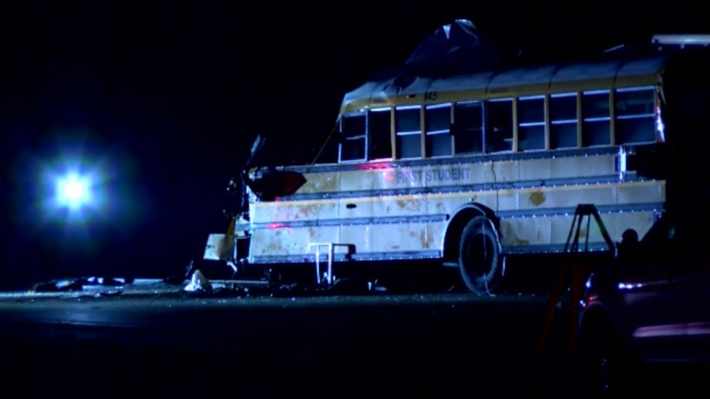 1 dead after semi truck hits school bus in Illinois