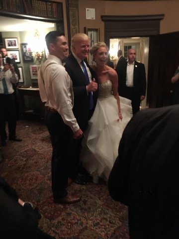 Trump crashes wedding at his New Jersey golf club
