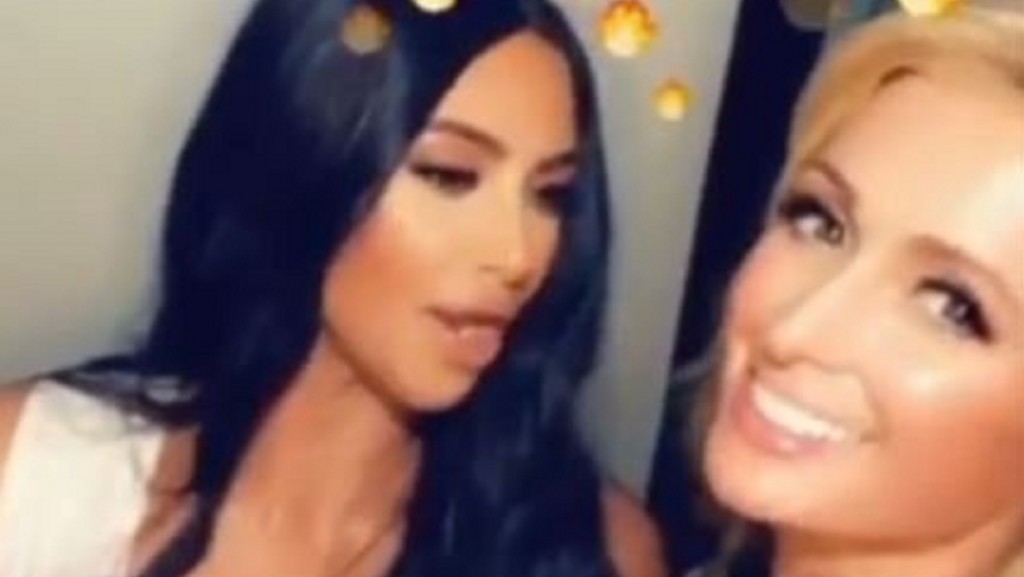 Paris Hilton parties with her former assistant, Kim Kardashian West