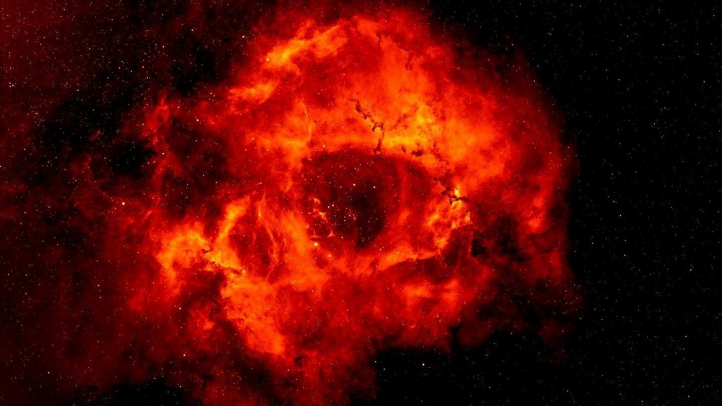 A hole in the heart of the Rosette Nebula
