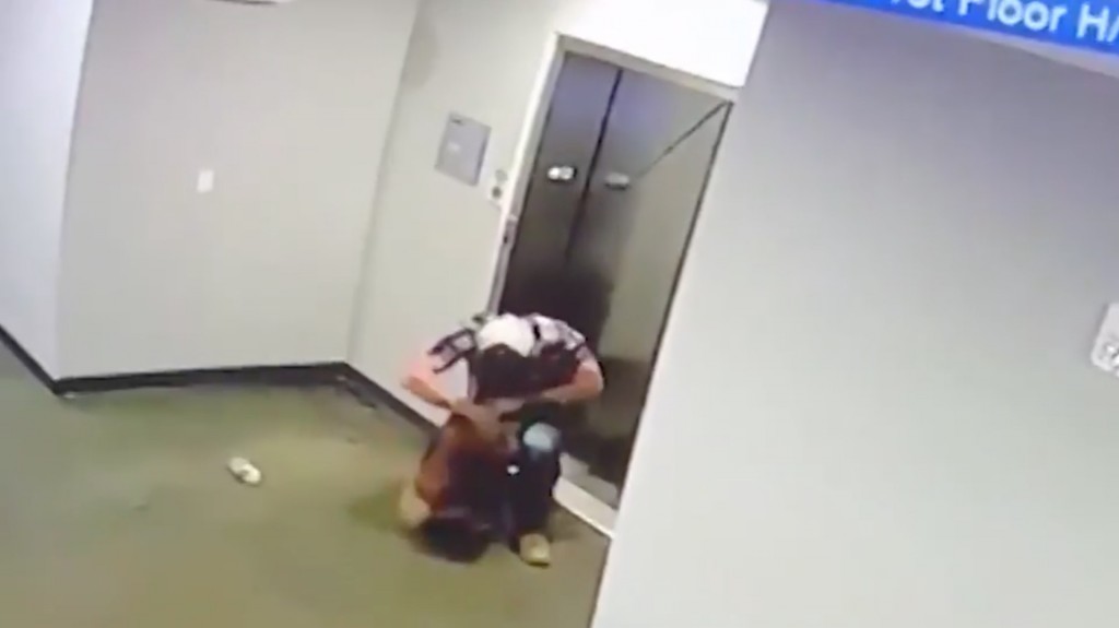 Man saves dog after leash gets stuck in elevator doors