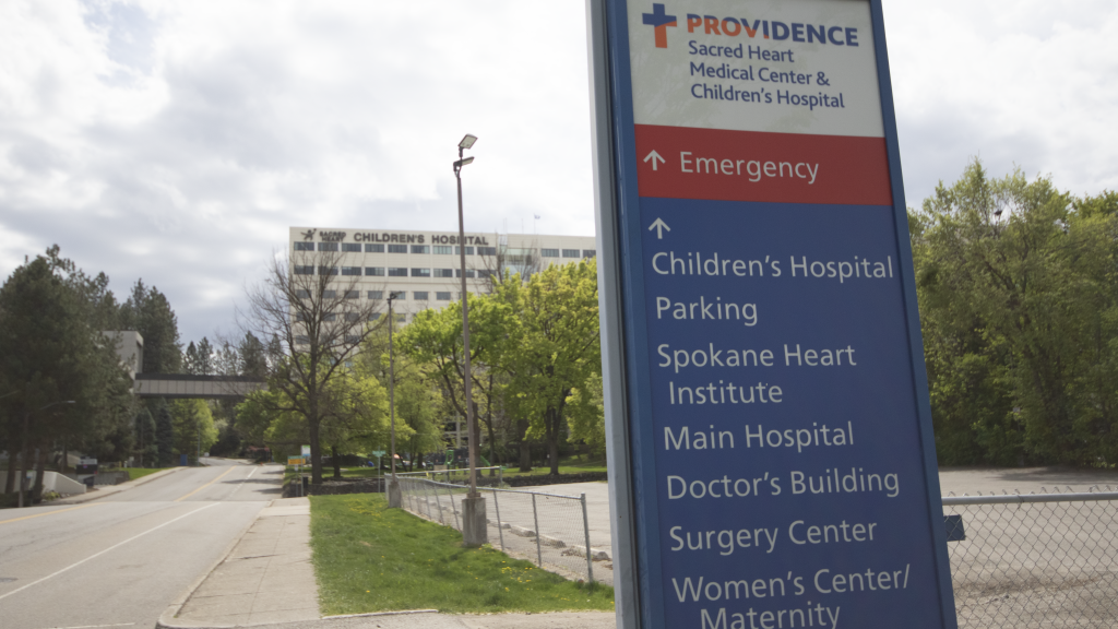 Exterior Of Sacred Heart Children's Hospital With Sign