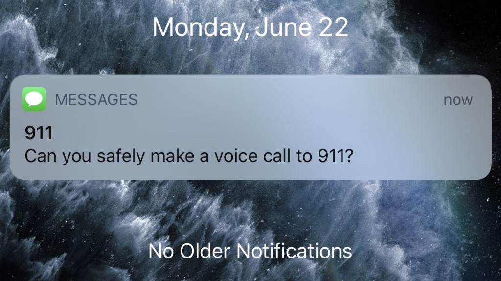 911 Text Alert