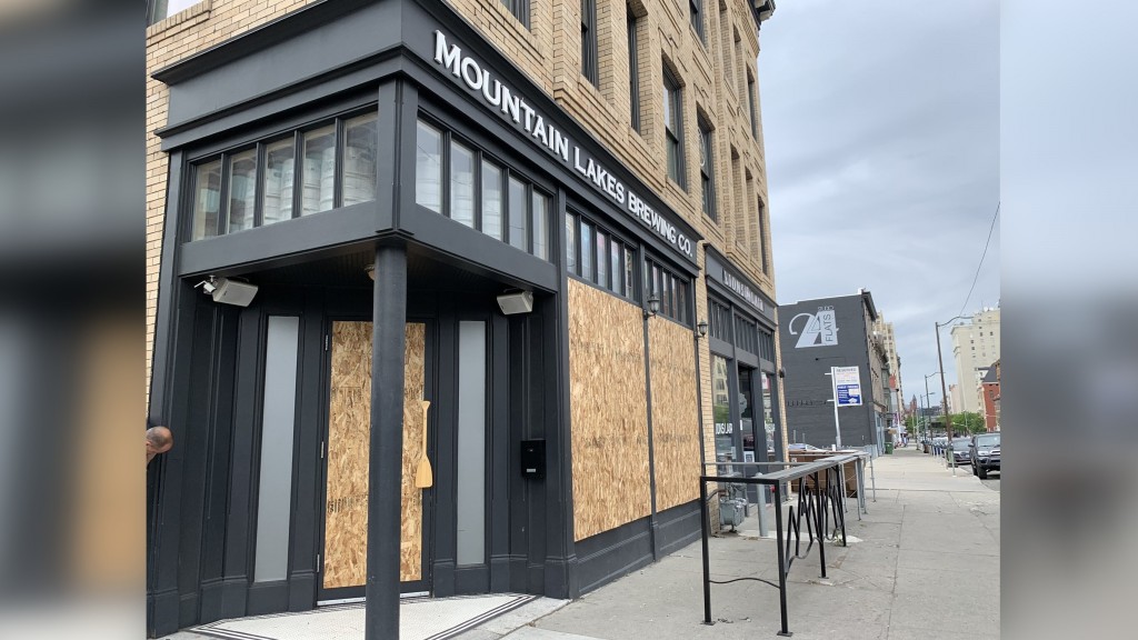 Mountain Lakes Brewing Co. boarded up