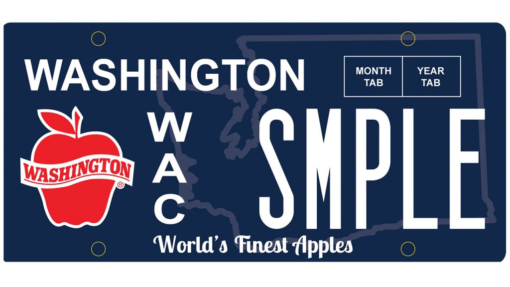 Washington Apple License Plate