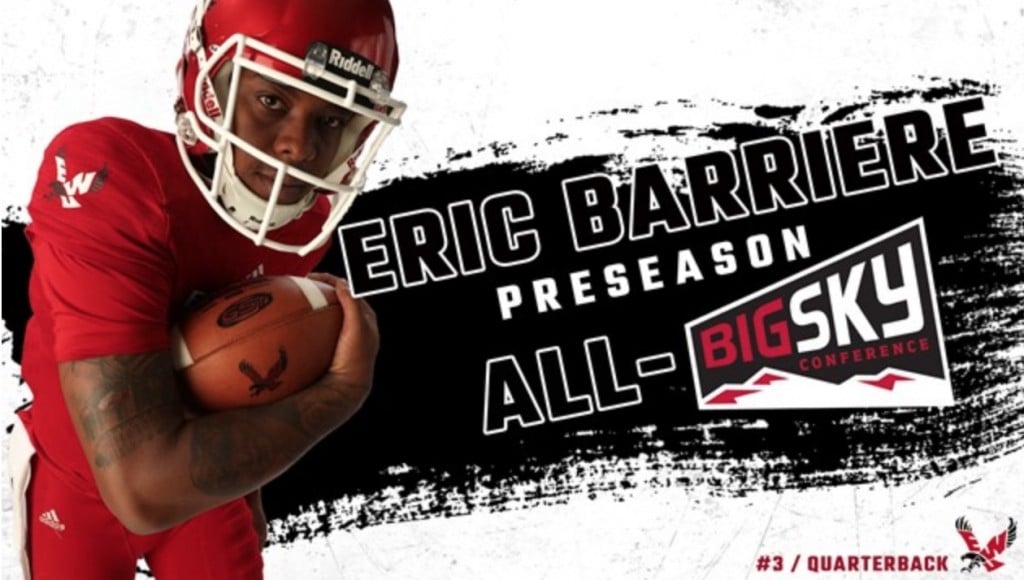 EWU fifth-year senior Eric Barriere was named Big Sky preseason offensive MVP Friday