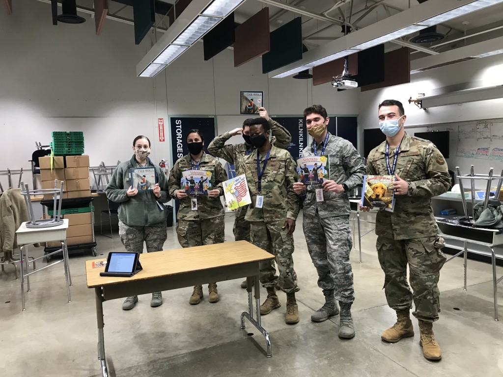 Stevens Elementary invites Fairchild service members to read for 'Veterans' Week'