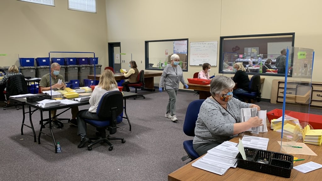 Spokane County Elections Office Counting Votes