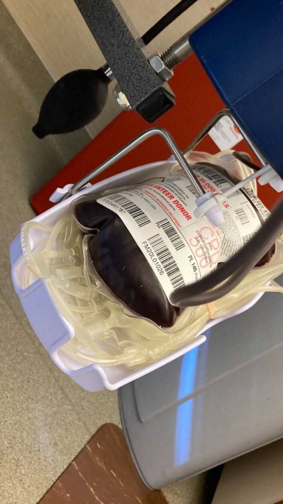 Blood donor reaches milestone