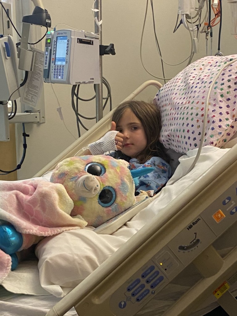 Reagan Riddle, a patient at Sacred Heart Children's Hospital