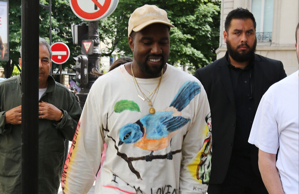 Kanye West Goes Incognito In Full Face Covering At Balenciaga Show