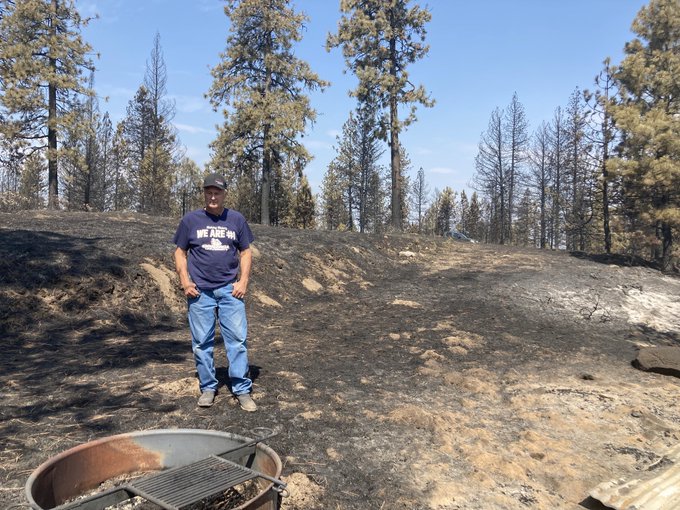 Corkscrew Fire burns through Mine Ridge