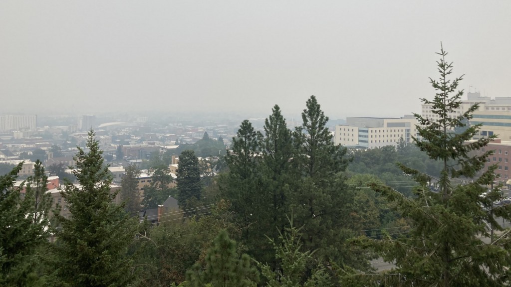Spokane covered in haze