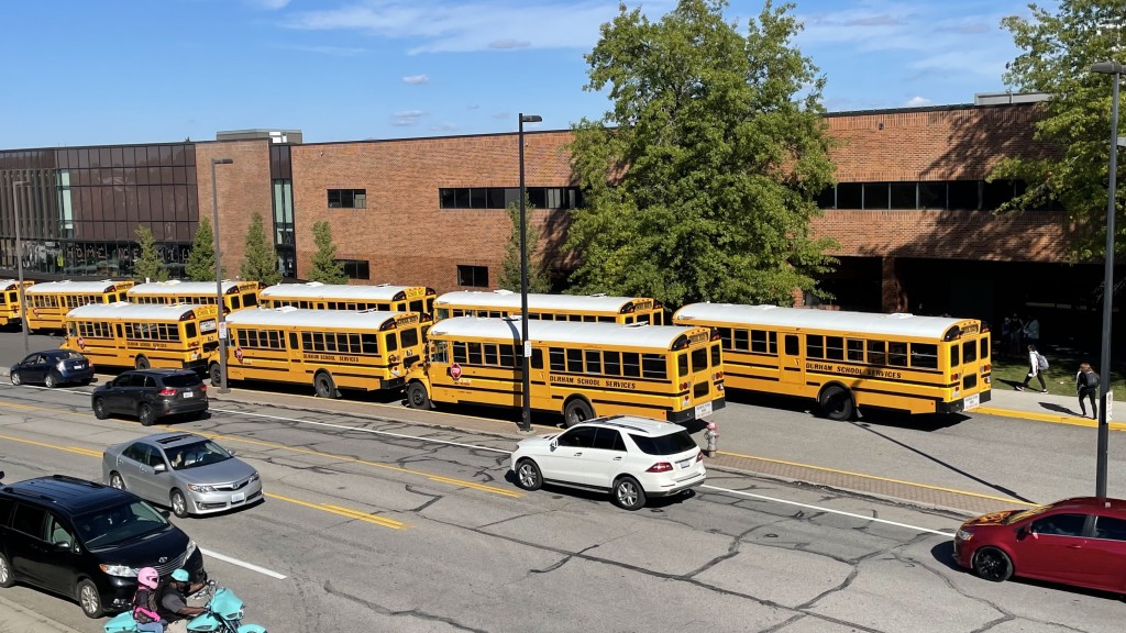 Durham School Buses At Rogers High School