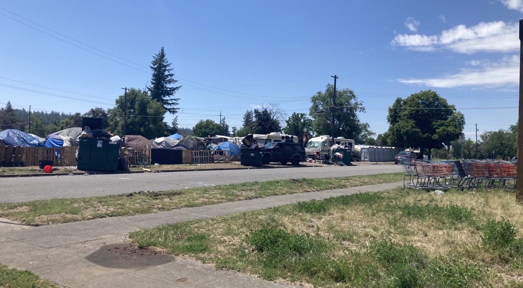 Homeless Camp In East Central