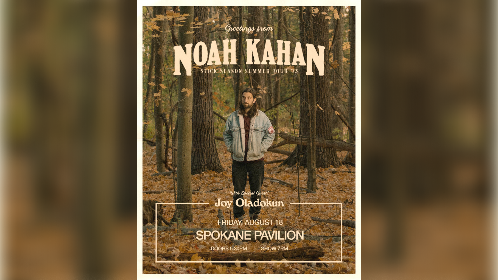 Noah Kahan - Stick Season Summer Tour 2023 - City of Spokane