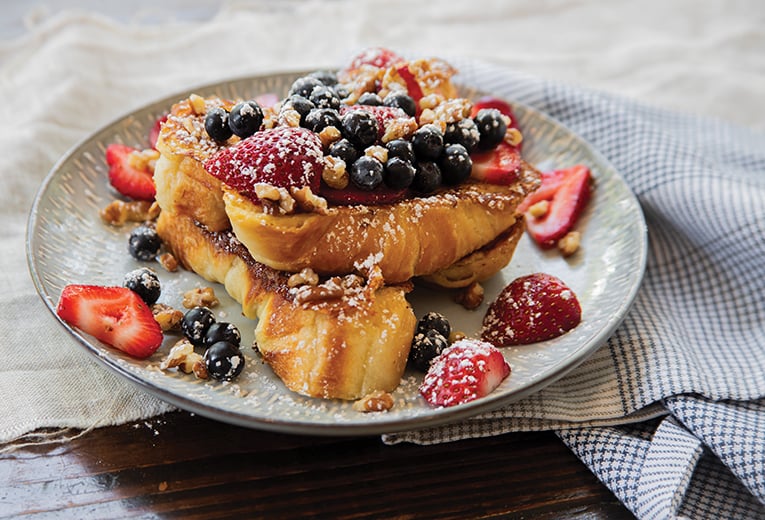 Carmalized Croissant French Toast