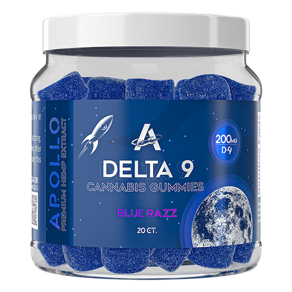 Apollo D9 Gummies 20ct 200mg Bluerazz
