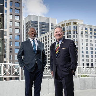 Jerry Demings, Orange County Mayor and Buddy Dyer, Orlando Mayor Jerry Demings, Orange County Mayor and Buddy Dyer, Orlando Mayor