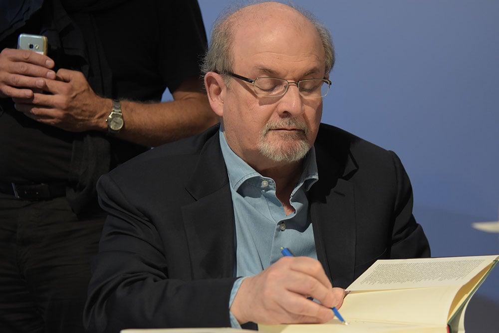 Frankfurt,,germany.,12th,oct,,2017.,salman,rushdie,(*,1947),,british