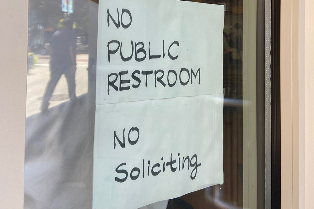 No Public Restroom Sign