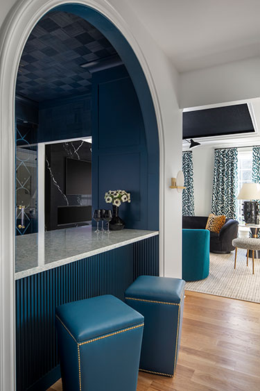 Best of Design 2024: A Cerulean Blue Lounge Inspired By a Gucci Bag