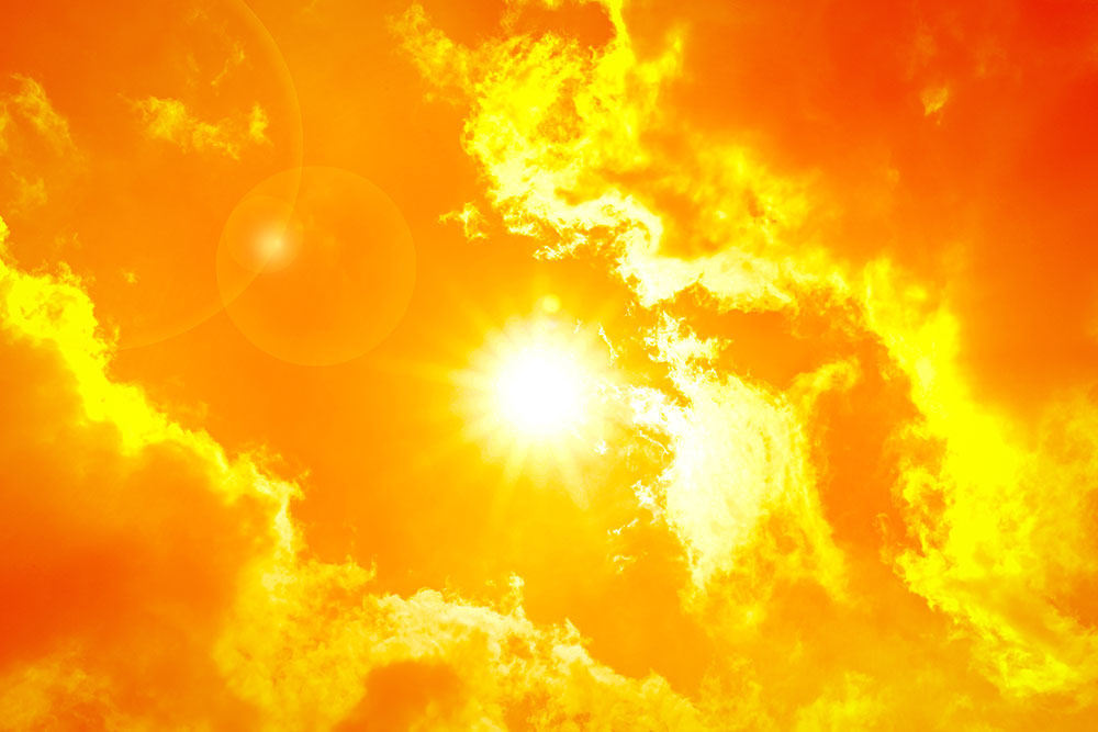 Hot Day Sky Clouds Sun Shutterstock