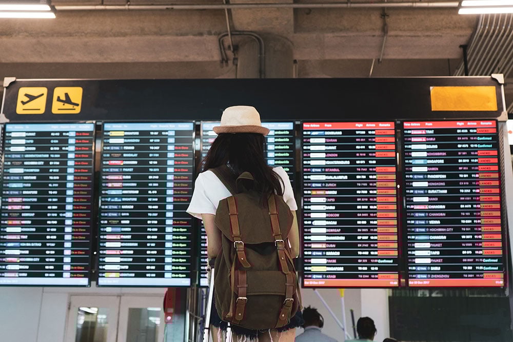 Canceled Flights Airport Adobe Stock