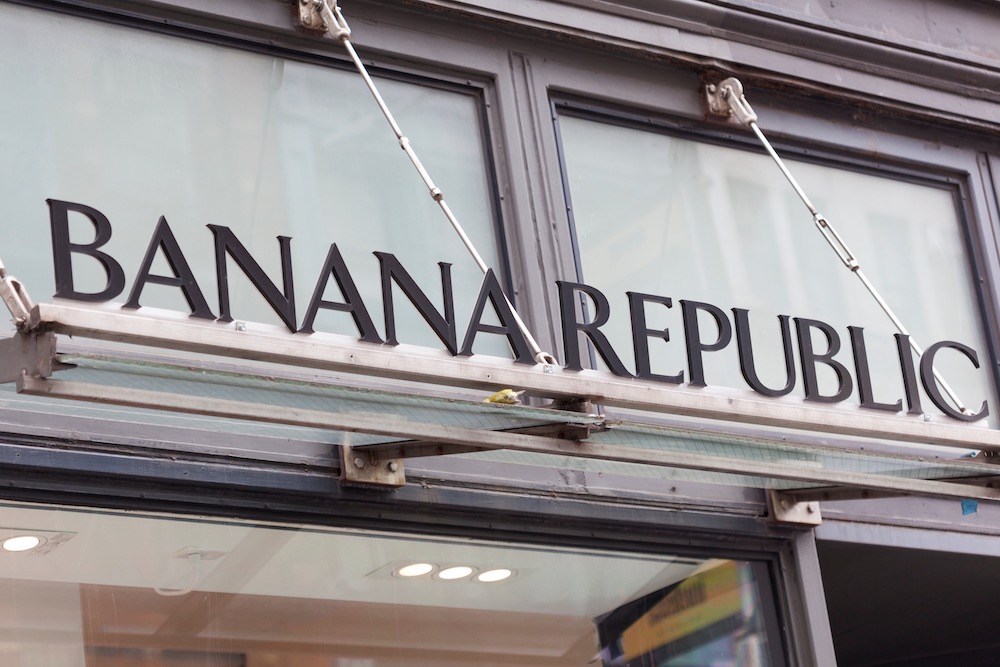 New York, New York, Usa September 26, 2019: Banana Republic On Broadway In Soho. Banana Republic Is A Large Clothing Retailer.