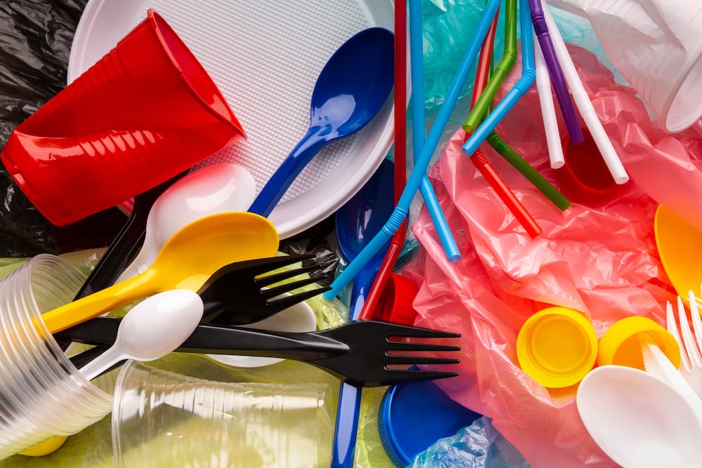 Disposable Water Bottle, Straws And Carrier Bag, Single Use Plastic Item