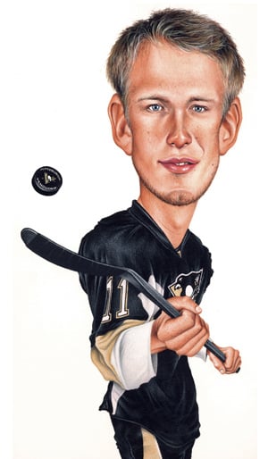 2011 Sidney Crosby Pittsburgh Penguins Winter Classic Caricature