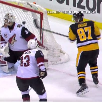 Watch: Sidney Crosby Scores Like a Baseball Player | Pittsburgh Magazine