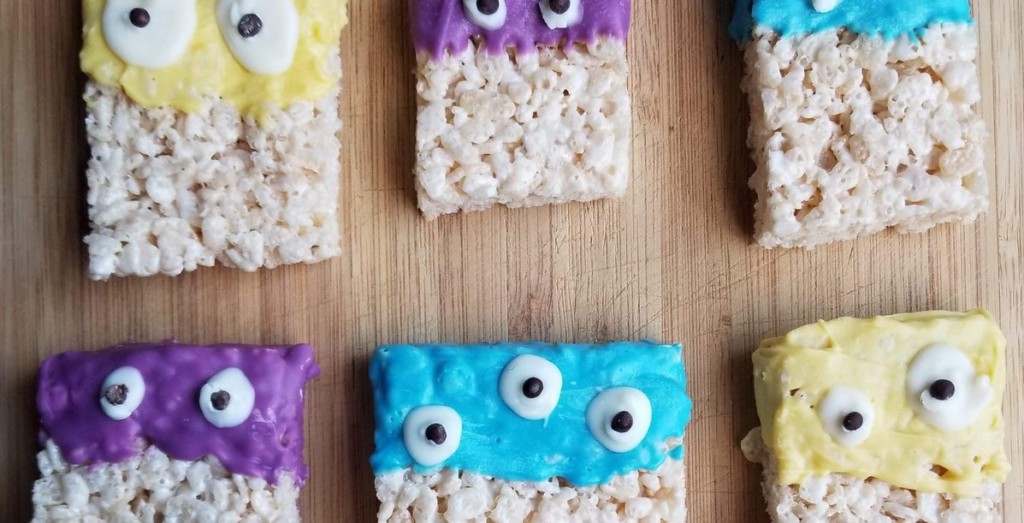 Tricky Treats: Learn How To Make Monster Mash Rice Krispie Treats With ...