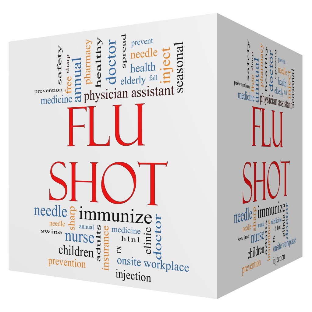 Flu Shot 3d Cube Word Cloud Concept