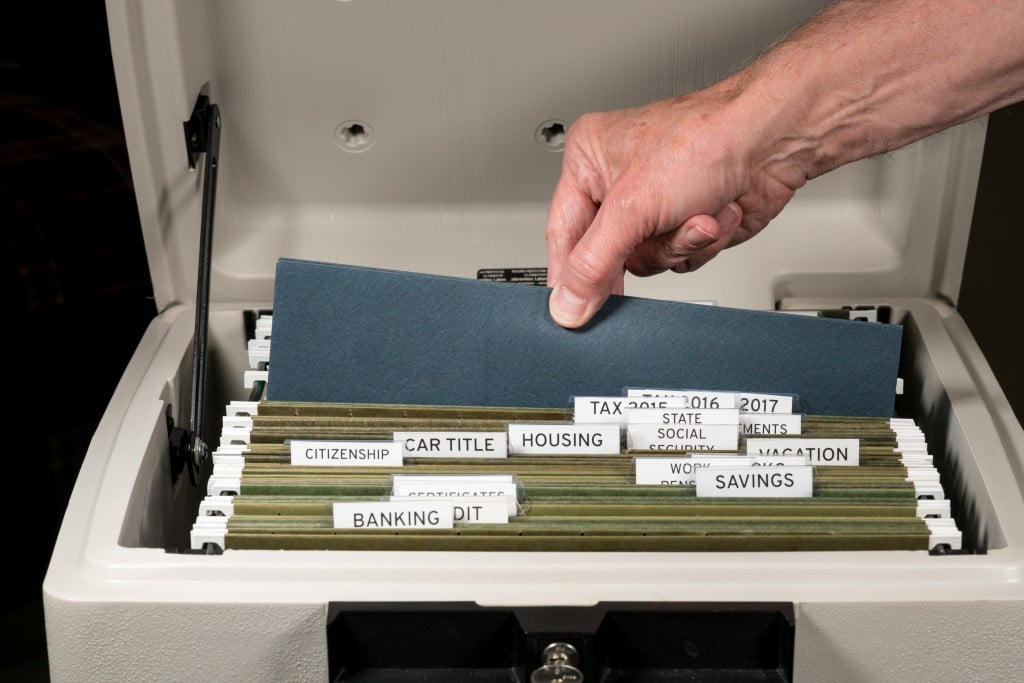 Home Filing System For Taxes Organized In Folders