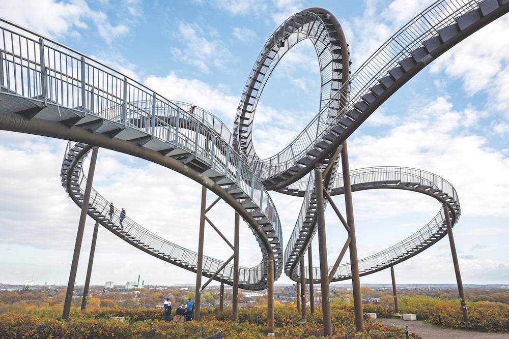 The Tiger & Turtle Magic Mountain walkable art sculpture in Germany